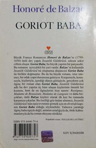 Goriot Baba Honore de Balzac Can Klasik