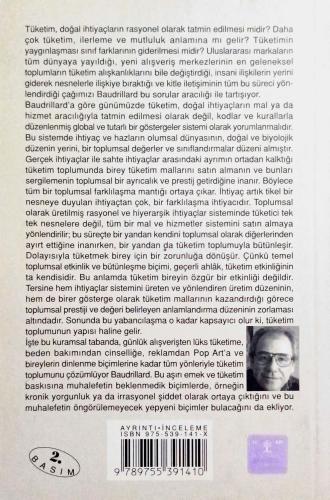 Tüketim Toplumu Jean Baudrillard Ayrıntı Yayınları