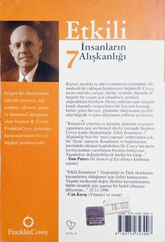 Etkili İnsanların 7 Alışkanlığı Stephen R. Covey Varlık