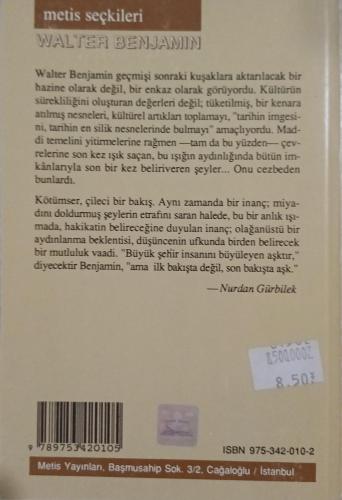 Son Bakışta Aşk Walter Benjamin Metis Yayınları