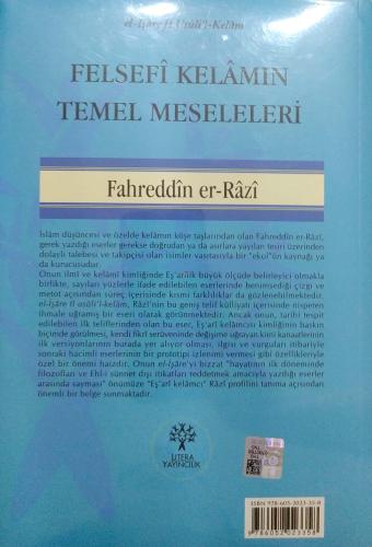 Felsefi Kelamın Temel Meseleleri Fahreddin er-Razi Litera Yayıncılık