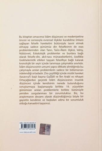 İslam Düşüncesinde Din Felsefeleri Necip Taylan M.Ü. İlahiyat Fakültes