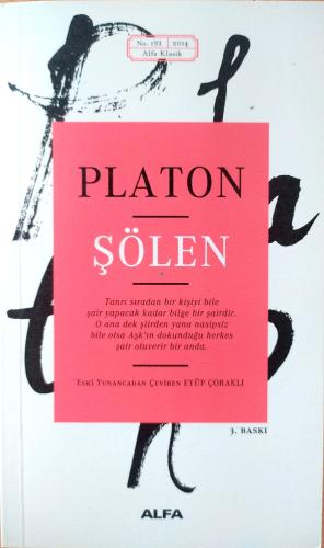 Şölen Platon (Eflatun) Alfa Yayınları