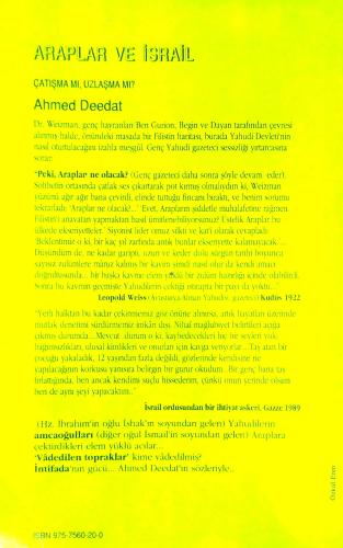 Araplar ve İsrail Ahmet Deedat İnkılap