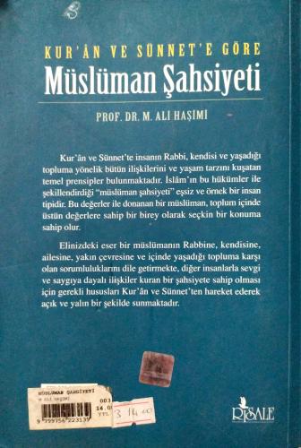 Kur'an ve Sünnet'e Göre Müslüman Şahsiyeti M. Ali Haşimi Risale Basın