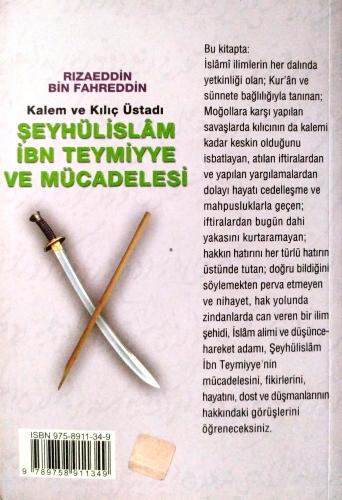 Şeyhülislam İbn Teymiyye ve Mücadelesi Rızaeddin Bin Fahreddin Özgü Ya