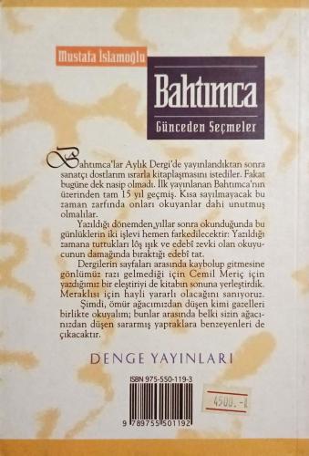 Bahtımca Günceden Seçmeler Mustafa İslamoğlu Denge