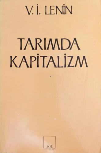 Tarımda Kapitalizm Vladimir İlyiç Lenin Sol Yayınları