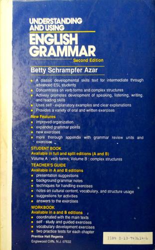 Understanding and Using English Grammar Betty Schrampfer Azar Prentice