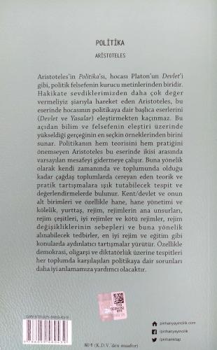 Politika Aristoteles Pinhan Yayıncılık