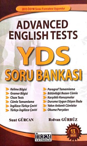 Advanced English Learners Tests YDS Soru Bnakası Suat Gürcan İrem Yayı