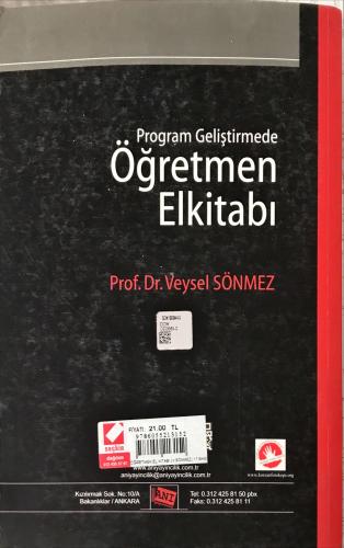 Program Geliştirmede Öğretmen Elkitabı Prof. Dr. Veysel Sönmez Anı Yay